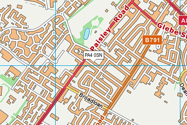 PA4 0SN map - OS VectorMap District (Ordnance Survey)