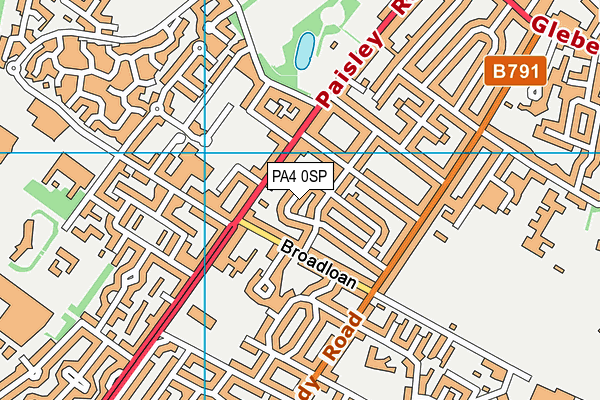 PA4 0SP map - OS VectorMap District (Ordnance Survey)