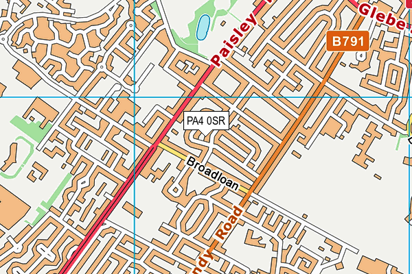 PA4 0SR map - OS VectorMap District (Ordnance Survey)