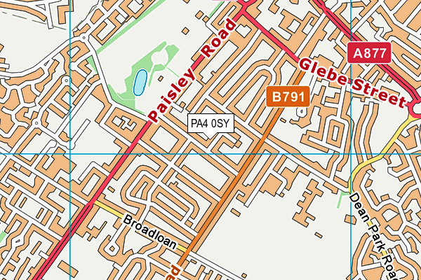 PA4 0SY map - OS VectorMap District (Ordnance Survey)