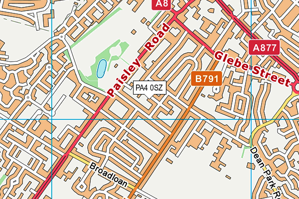 PA4 0SZ map - OS VectorMap District (Ordnance Survey)