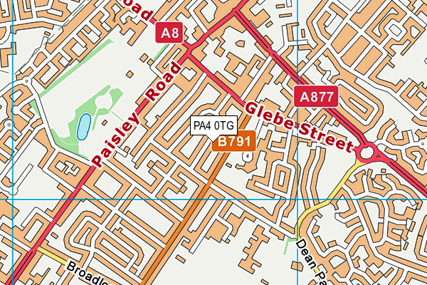 PA4 0TG map - OS VectorMap District (Ordnance Survey)