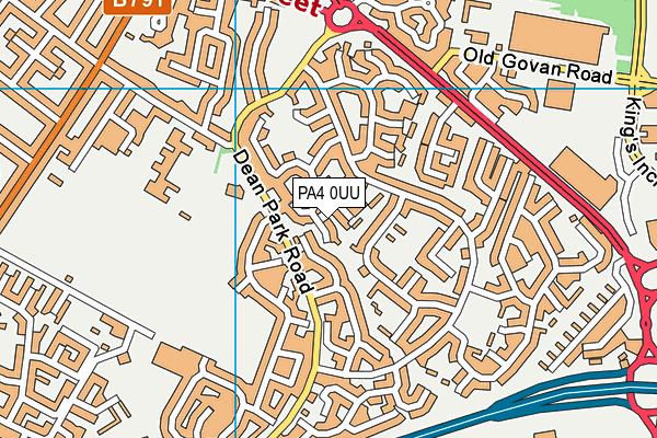 PA4 0UU map - OS VectorMap District (Ordnance Survey)