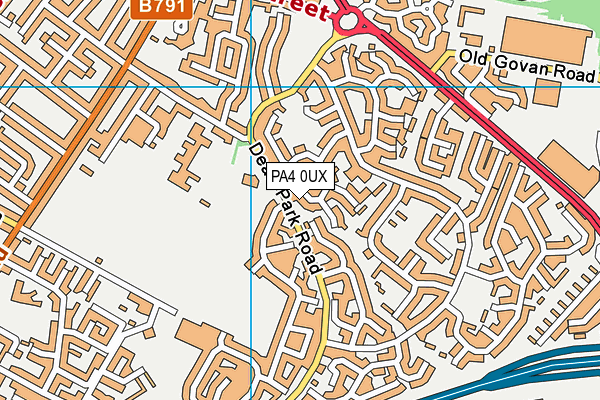PA4 0UX map - OS VectorMap District (Ordnance Survey)