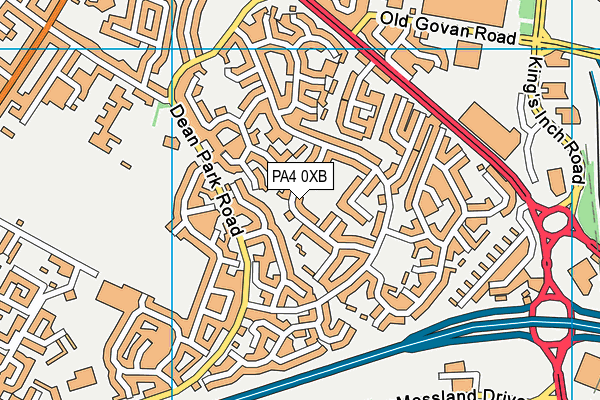 PA4 0XB map - OS VectorMap District (Ordnance Survey)