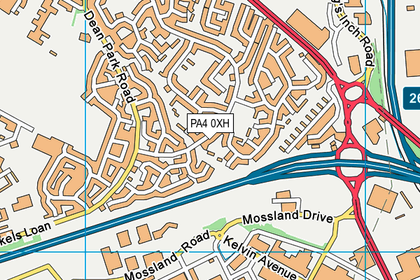 PA4 0XH map - OS VectorMap District (Ordnance Survey)