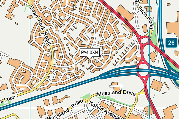 PA4 0XN map - OS VectorMap District (Ordnance Survey)