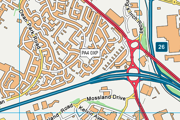 PA4 0XP map - OS VectorMap District (Ordnance Survey)