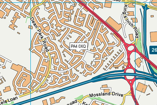 PA4 0XQ map - OS VectorMap District (Ordnance Survey)