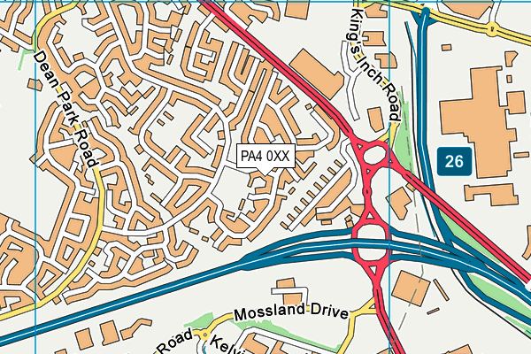 PA4 0XX map - OS VectorMap District (Ordnance Survey)