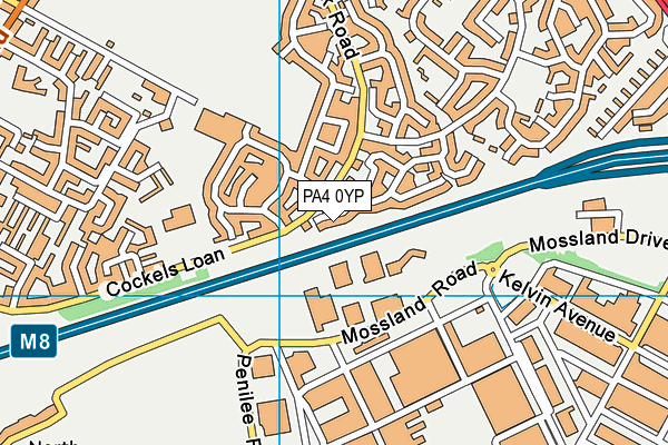PA4 0YP map - OS VectorMap District (Ordnance Survey)