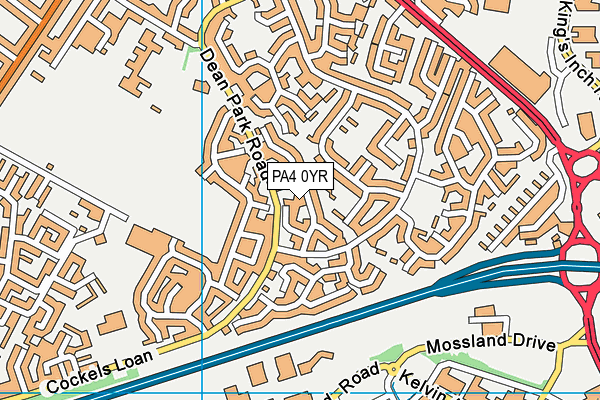 PA4 0YR map - OS VectorMap District (Ordnance Survey)