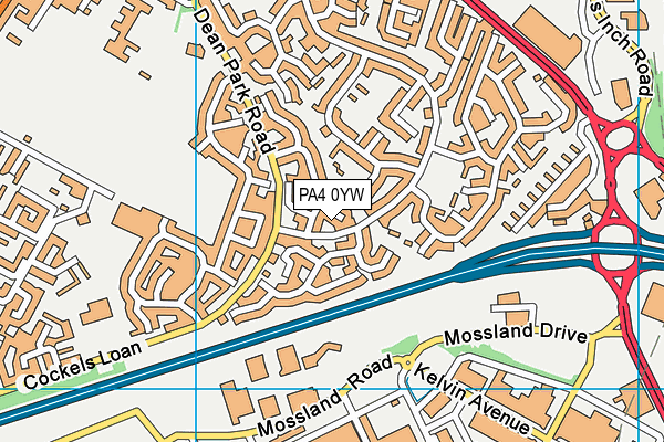 PA4 0YW map - OS VectorMap District (Ordnance Survey)