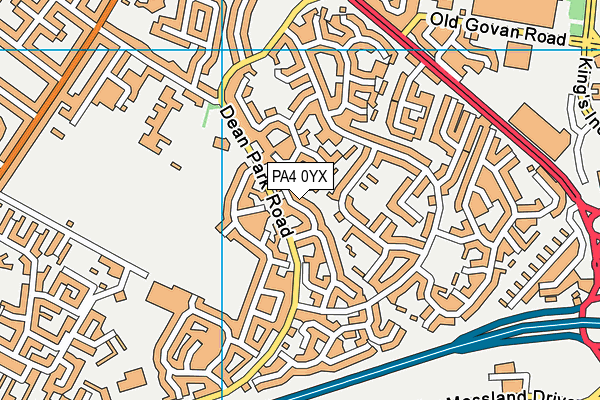 PA4 0YX map - OS VectorMap District (Ordnance Survey)