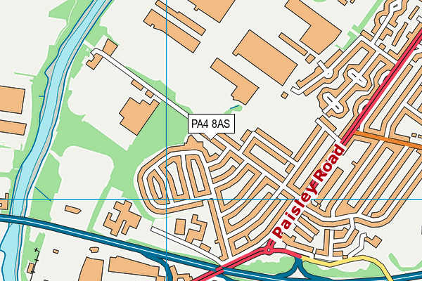 PA4 8AS map - OS VectorMap District (Ordnance Survey)