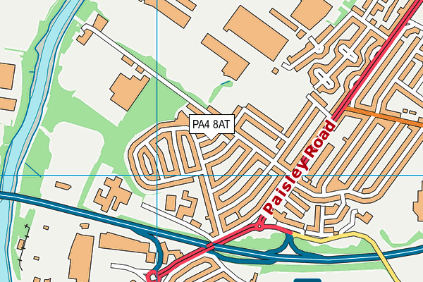 PA4 8AT map - OS VectorMap District (Ordnance Survey)