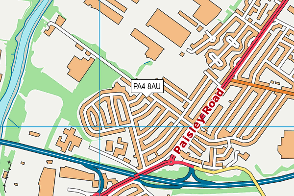PA4 8AU map - OS VectorMap District (Ordnance Survey)