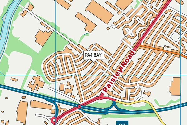 PA4 8AY map - OS VectorMap District (Ordnance Survey)