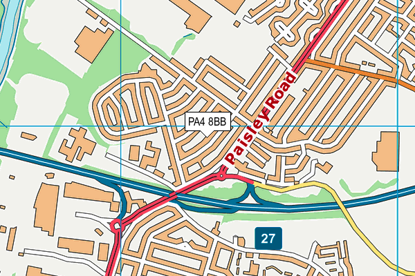 PA4 8BB map - OS VectorMap District (Ordnance Survey)