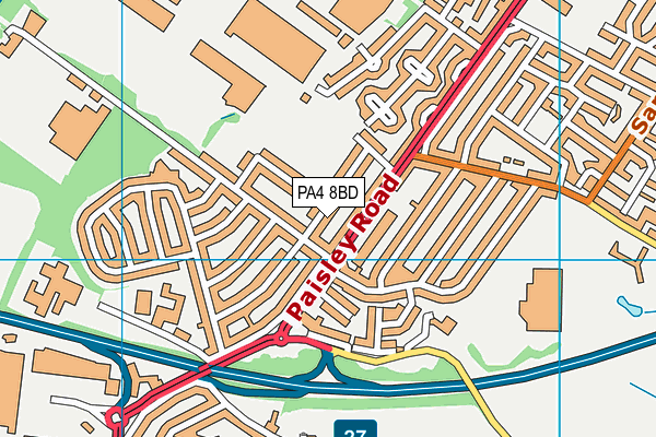 PA4 8BD map - OS VectorMap District (Ordnance Survey)