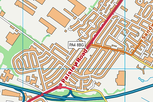 PA4 8BG map - OS VectorMap District (Ordnance Survey)