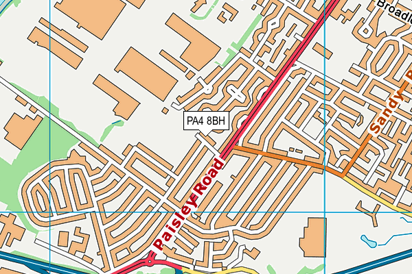 PA4 8BH map - OS VectorMap District (Ordnance Survey)