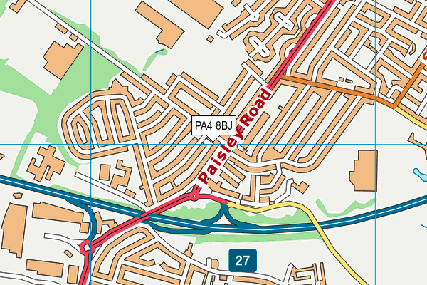 PA4 8BJ map - OS VectorMap District (Ordnance Survey)