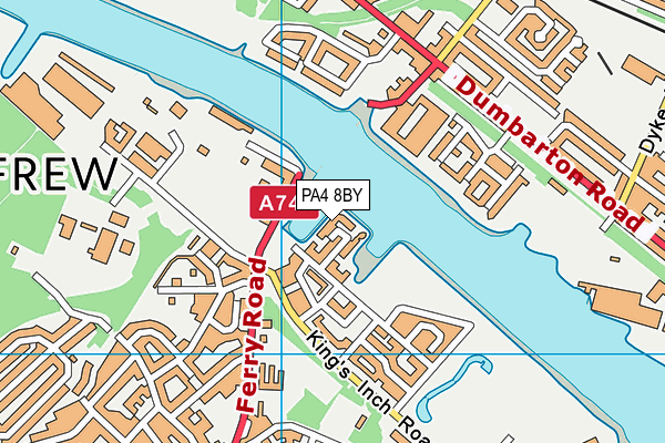 PA4 8BY map - OS VectorMap District (Ordnance Survey)