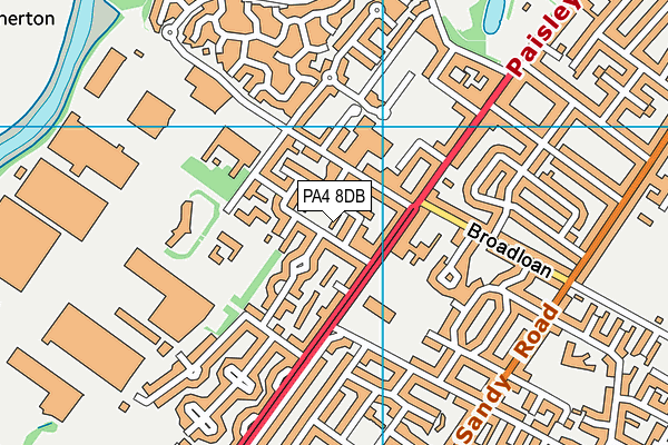 PA4 8DB map - OS VectorMap District (Ordnance Survey)