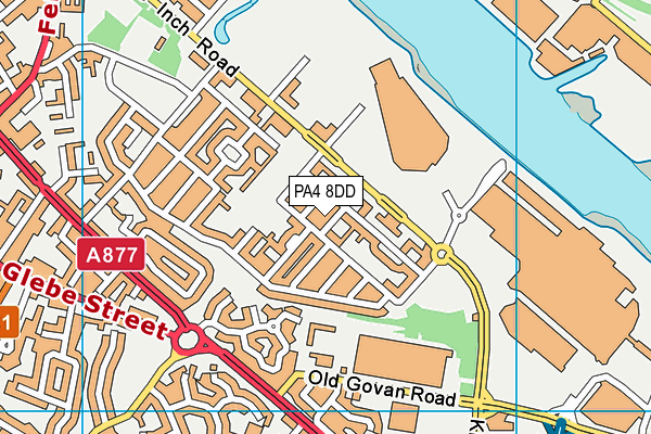 PA4 8DD map - OS VectorMap District (Ordnance Survey)