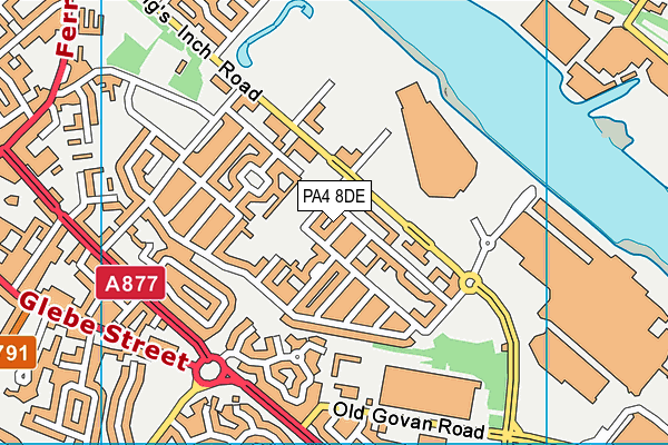 PA4 8DE map - OS VectorMap District (Ordnance Survey)