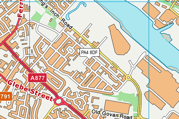 PA4 8DF map - OS VectorMap District (Ordnance Survey)