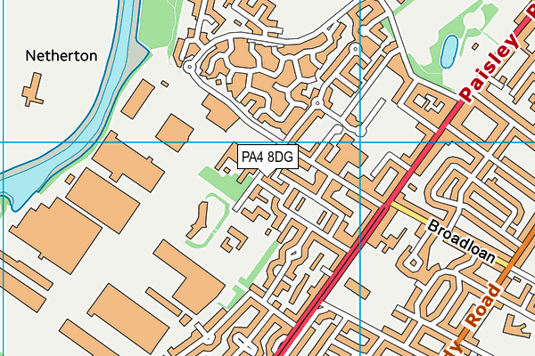 PA4 8DG map - OS VectorMap District (Ordnance Survey)