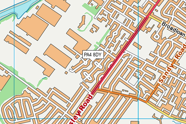 PA4 8DY map - OS VectorMap District (Ordnance Survey)