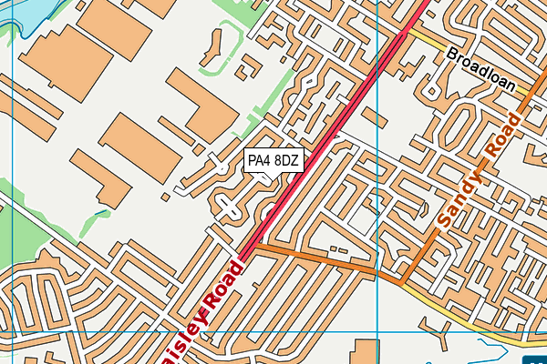 PA4 8DZ map - OS VectorMap District (Ordnance Survey)