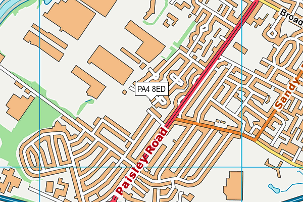 PA4 8ED map - OS VectorMap District (Ordnance Survey)