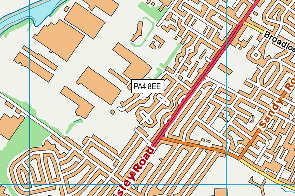 PA4 8EE map - OS VectorMap District (Ordnance Survey)