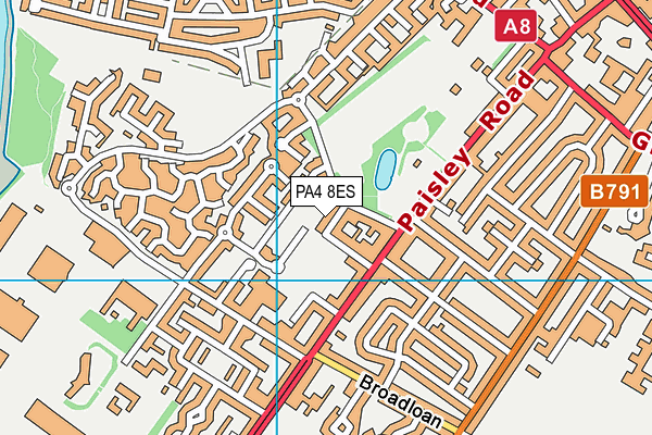 PA4 8ES map - OS VectorMap District (Ordnance Survey)