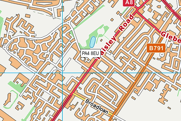 PA4 8EU map - OS VectorMap District (Ordnance Survey)