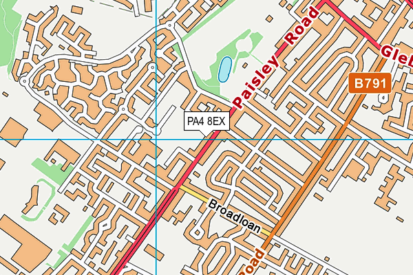 PA4 8EX map - OS VectorMap District (Ordnance Survey)