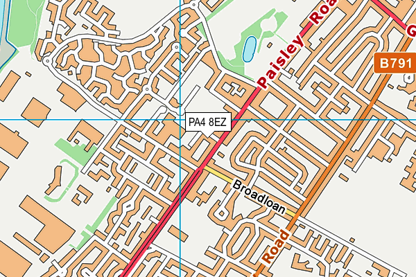 PA4 8EZ map - OS VectorMap District (Ordnance Survey)