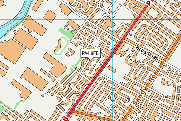 PA4 8FB map - OS VectorMap District (Ordnance Survey)