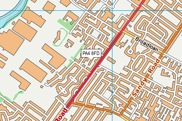 PA4 8FD map - OS VectorMap District (Ordnance Survey)