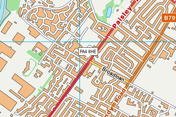 PA4 8HE map - OS VectorMap District (Ordnance Survey)