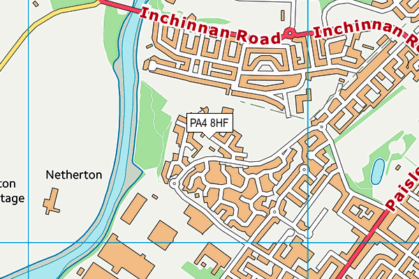 PA4 8HF map - OS VectorMap District (Ordnance Survey)