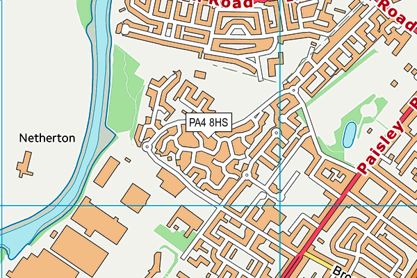 PA4 8HS map - OS VectorMap District (Ordnance Survey)