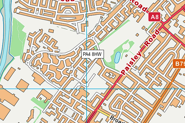 PA4 8HW map - OS VectorMap District (Ordnance Survey)
