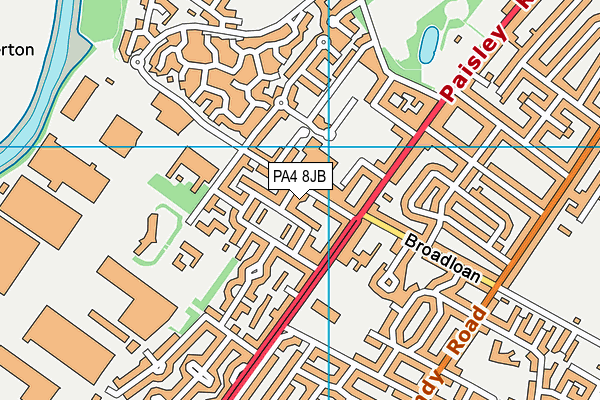 PA4 8JB map - OS VectorMap District (Ordnance Survey)