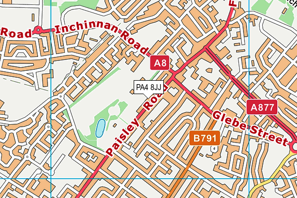 PA4 8JJ map - OS VectorMap District (Ordnance Survey)