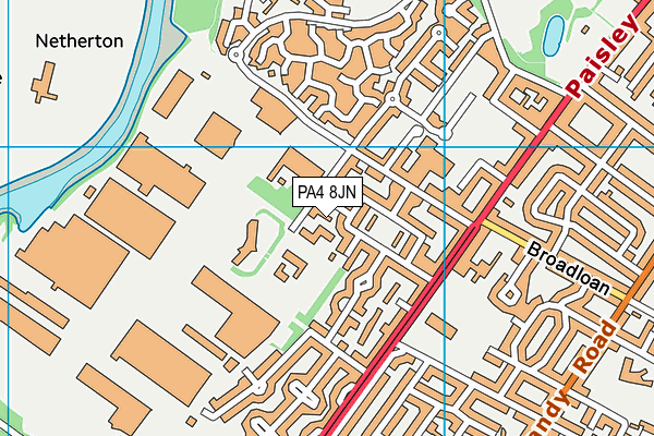 PA4 8JN map - OS VectorMap District (Ordnance Survey)